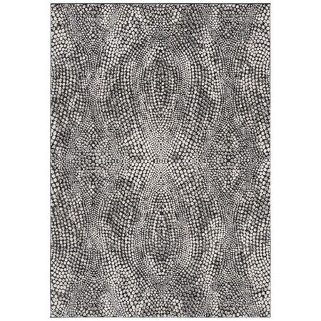 Safavieh 4 x 6 ft. Lurex 185Z Power Loomed Rectangle Area Rug Black & Light Grey LUR185Z-4